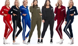 Women's 3 Piece Tracksuit Sets - Track Jacket Top W/ Rackback Tank & Legging