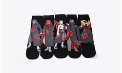 Men Anime Crew Socks Cotton Fun Socks 5/6 Pairs