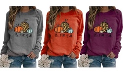 Womens Halloween Tops Long Sleeve Casual Loose Fit Tunics
