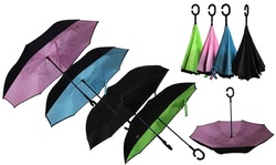 Zummy C-Handle Double-Layer Windproof Reverse Folding Smart Umbrella
