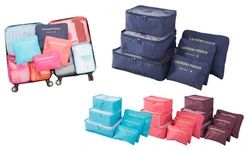 6Pcs/Set Luggage Packing Organizer Nylon Travel Bag Cubes Set Bags
