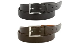 2 Pack: Barbados Leather Mens Belts