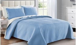 Reversible Oversized Bedspread Coverlet Quilt Set, Square (2- or 3-Piece)