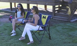 NCAA Pregame Chair with Adjustable Armrest and Cupholders