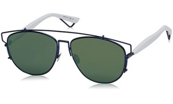 Christian Dior TECHNOLOGIC TVC/AF 57mm Dark Blue White/Green Mirror Sunglasses