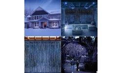 LED Concepts Curtain String Icicle Fairy Lights 