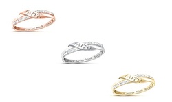 Engraved Faith You'll Necklace Walk Alone Ring Band
