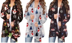 Leo Rosi Women's X-Mas Print Cardigan (S-2X)
