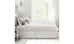 Nestl Double Brushed Microfiber Dobby Stripe Pleated 14-inch Drop Bed Skirt