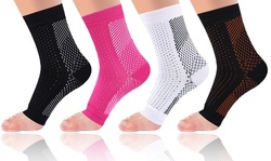 Copper-Infused Plantar Fasciitis Pain Relief  Compression Foot Ankle Sleeves