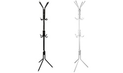 iMounTEK 3-Tier 8-Hook Freestanding Metal Tree Stand Coat Rack Organizer