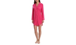 Women's Long Sleeve Button Down Pajama Sleep Shirt