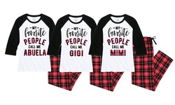 Nap Chat: Women's Christmas Plaid Grandma Pajama Sets