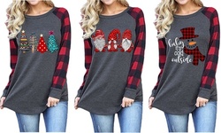 Women's Merry Christmas Funny Shirt Tops S-2XL