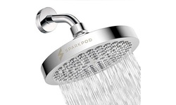High Pressure Rainfall Shower Head - Luxury Modern Chrome 6"