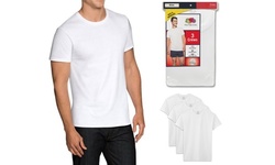 Fruit Of The Loom Men's White Crew Neck T-Shirts 3 Pack