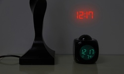 iMounTEK LCD Projection Alarm Clock, Battery Powered, Voice, Snooze, Temperature