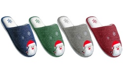 Haute Edition Women's Holiday Christmas Scuff Slide On Slippers