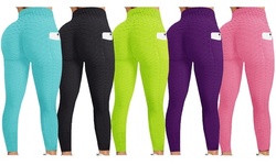 Haute Edition Women's Lift  Active Yoga Leggings with Cell Phone Pocket