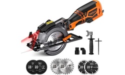 TACKLIFE Mini Circular Saw, 5.8A 3500RPM, Metal Handle With 6 Blades