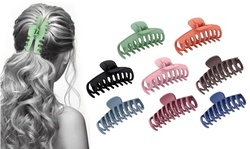 8 Pack: Women's Acrylic Large Claw Matt Hair Clips For Hair Styling and Grip