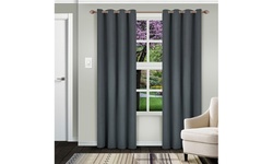 Superior Solid Insulated Thermal Blackout Grommet Curtain Panel Set
