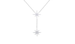 Crystal Starburst Necklace Made W Crystals From Swarovski 