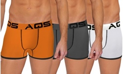 3 Pack AQS Men's Fitted Boxer Briefs