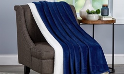 Oversized Fleece Sherpa Throw Blanket. Multiple Colors Available.