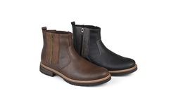 Vance Co. Mens Faux Leather Casual Lace-up Chelsea Boots