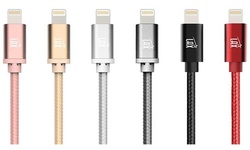 LAX 4-Ft Apple Certified Braided Lightning Charging Cable (1-, 2-, or 3-Pack)