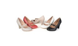 Journee Collection Womens Classic Matte Finish Mary Jane Pumps