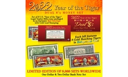 2022 Year of the TIGER Dual 8's Chinese New Year US Bill Set - Ltd of 8,888