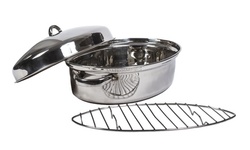 Classic Stainless Steel Roasting Pan with Roasting Rack
