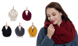 Women's Winter Knit Infinity Scarf Thick Neck Warmer Scarf Circle Loop Scarves