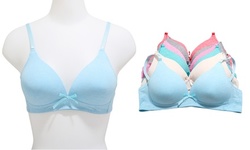 Girls' Training Bras. Available in Wired or Wireless Options (6-Pack)