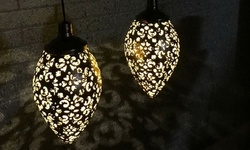 2 Pack Solar Lights Outdoor Garden Hanging Solar Lanterns Hanging Decor Lights