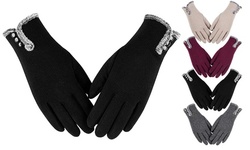 Womens Winter Warm Gloves Windproof Thermal Touch Screen Texting Gloves
