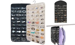 32/80 Pockets Jewelry Hanging Organizer Storage Holder Earring Bag Pouch Display