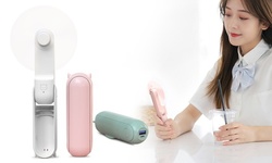 Handheld Fan Mini Rechargeable Portable Foldable Design with Power Bank Function