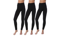 Active Club Women's Fleece Lined Soft,High Waist,Slimming,Leggings 6/3 Pack