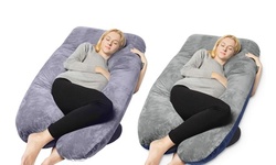 Pregnancy Pillow U Shaped Soft Velvet Maternity Full Body Support Pillow