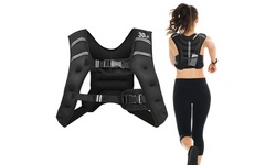 Costway 30LBS Workout Weighted Vest W/Mesh Bag Adjustable Buckle