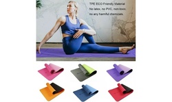 72" x 24" Exercise Yoga Mat Pilates 1/4" Thick W/ Strap Storage bag TPE Non Slip