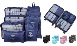 8Pcs Waterproof Packing Cubes Travel Luggage Organizer Shoe Storage Bags
