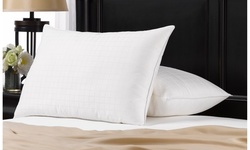 Ella Jayne Soft 100% Cotton Cover Down Like Fiber Filled Pillows (2- Pack) 
