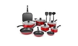17Pcs Hard Anodized Nonstick Cookware Pots and Pans Set Dishwasher & Oven Safe