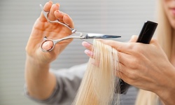 Haircut and Style with Condition Mask, Highlights, Color, or Smoothing at Emmanuel Salon (Up to 55% Off)