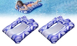 2 Pack Inflatable Pool Float Surround Raft Swimming Water Hammock with Mesh 