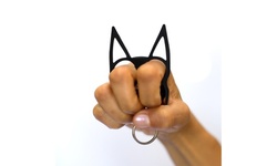 Self Defense Cat Ears Keychain - Black, Bronze and Pink